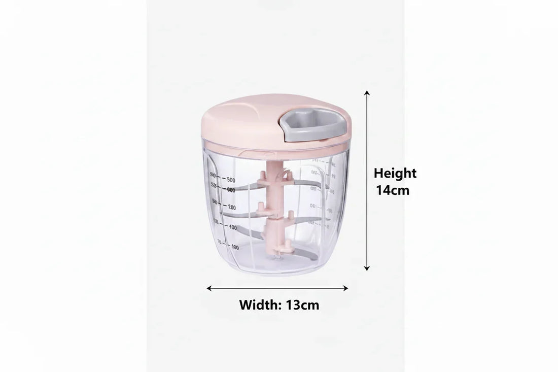 5 Blades Manual Vegetable Chopper Cutter Hand Pull Food Chopper