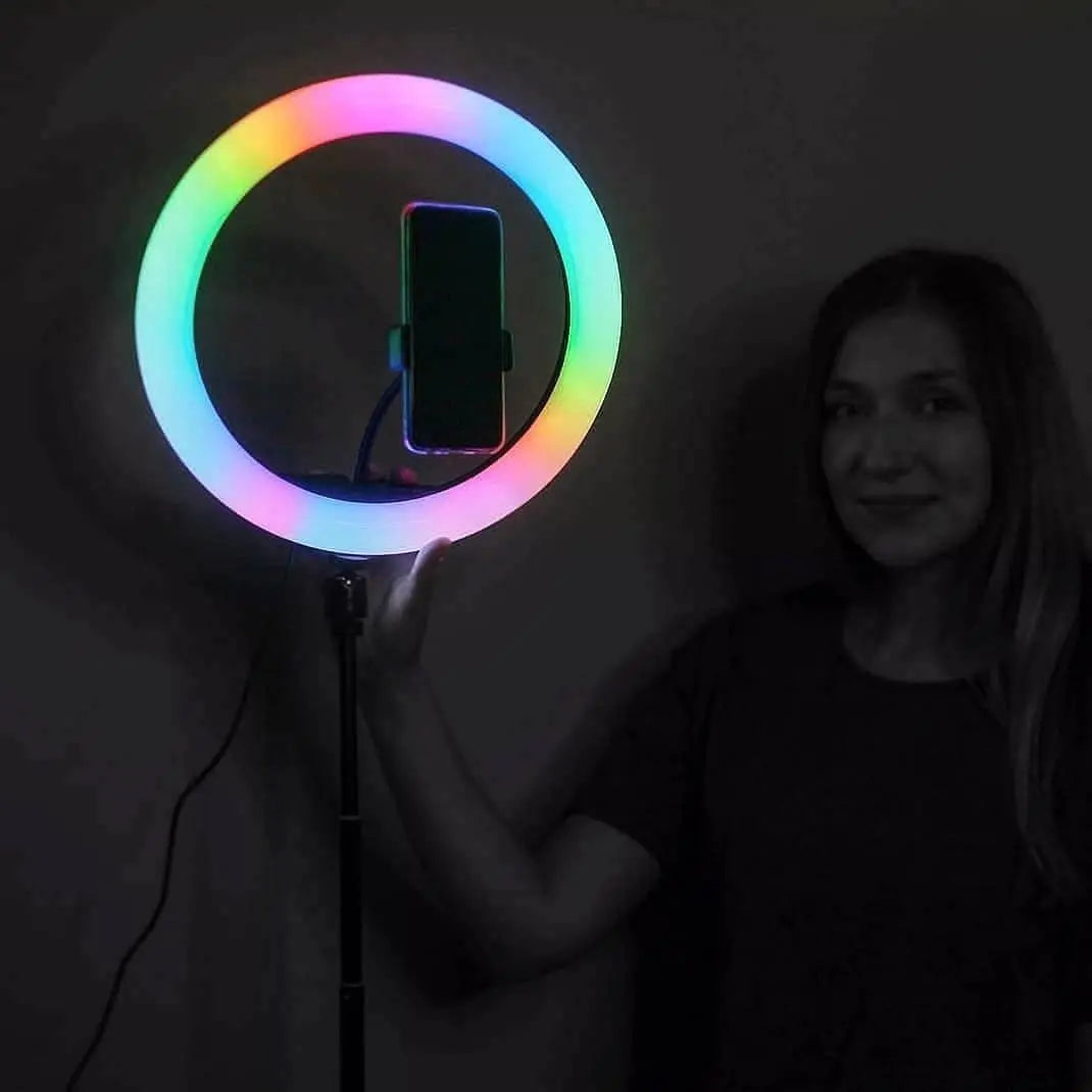 RGB 26 CM Professional LED Ring Light With 7 FT Tripod Stand Store