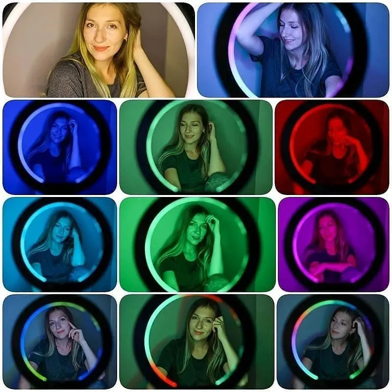 RGB 26 CM Professional LED Ring Light With 7 FT Tripod Stand Store