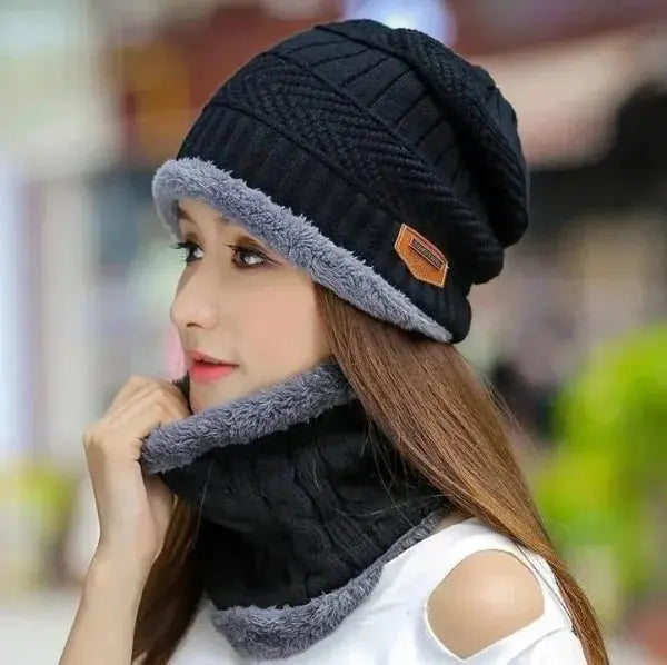 Coral Fleece Scarf Hats Winter Beanies Soft For Women Store