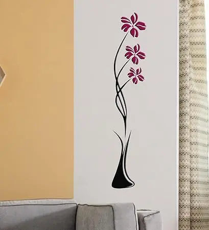 Flower Vase Wooden Wall Decoration. Store