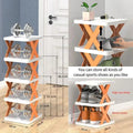 5 Layers Stackable Vertical Space Saving Shoe Rack Bookshelf Organizer Value Nest