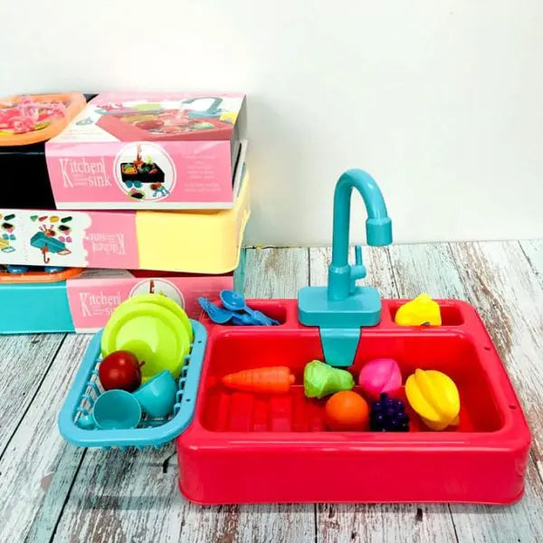 Kids Kitchen Sink Electric Circulation Pumping Wash Basin Plastic Stimulation Store