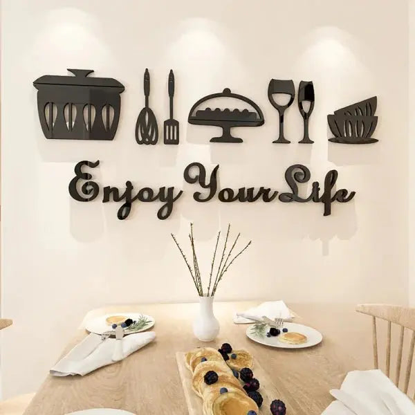 Kitchen Wall Decoration Kitchen Stickers Mdf Wood Material Store