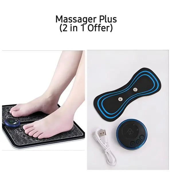 Massager Plus (2 In 1 Offer)  Mini Massager -Foot Massager Store