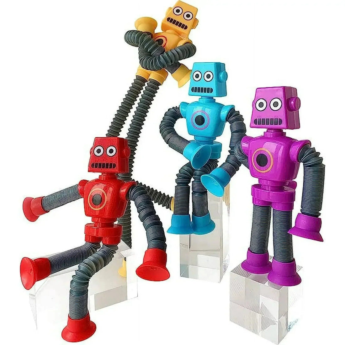 Telescopic Suction Cup Robot Toy  (random Color) Store