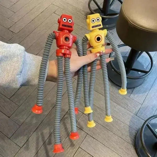 Telescopic Suction Cup Robot Toy  (random Color) Store