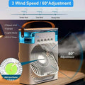 Portable Air Conditioner Fan : Usb Electric Fan With Led Night Light , Humidifier Function Store