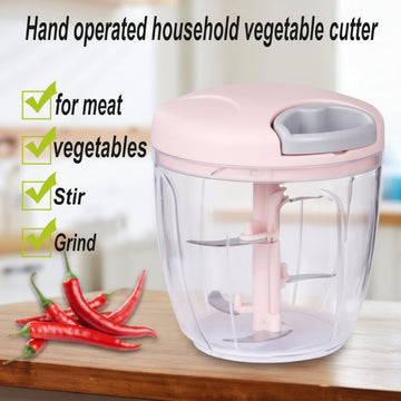 5 Blades Manual Vegetable Chopper Cutter Hand Pull Food Chopper