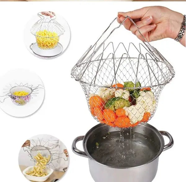 Multi Functional Foldable Rinse Basket Store