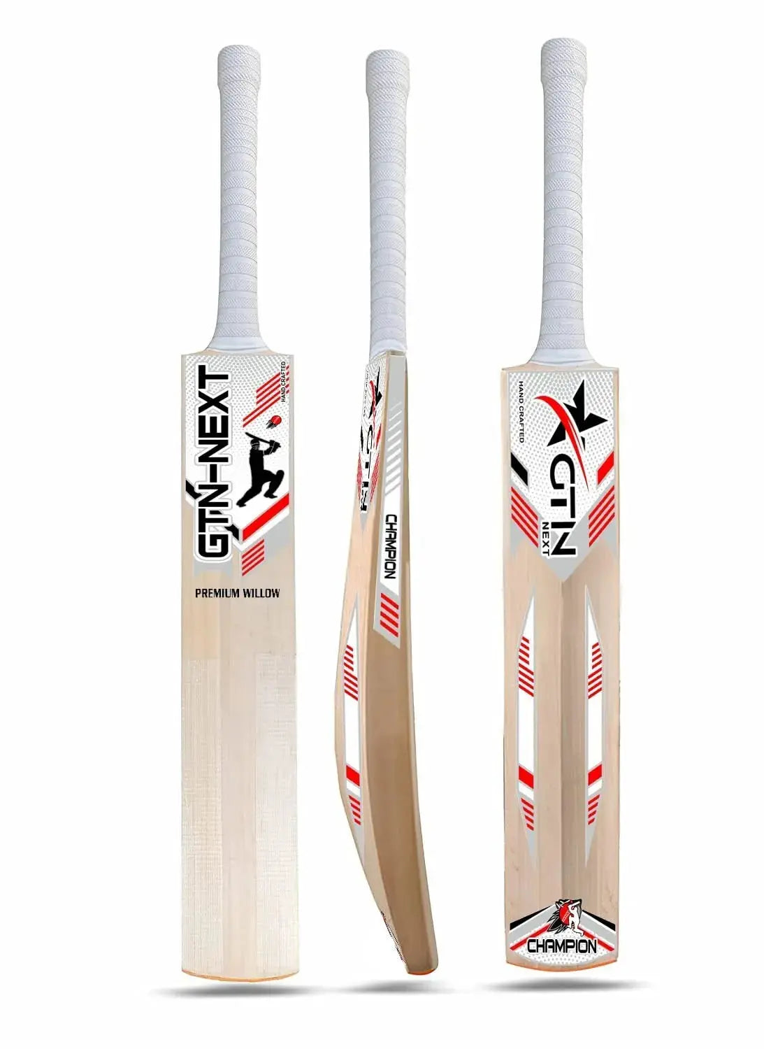 Kashmir Willow Cricket Bat Play with Tennis Ball Sturdy Grip Short Handle Store