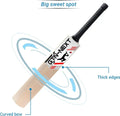 Kashmir Willow Cricket Bat Play with Tennis Ball Sturdy Grip Short Handle Store